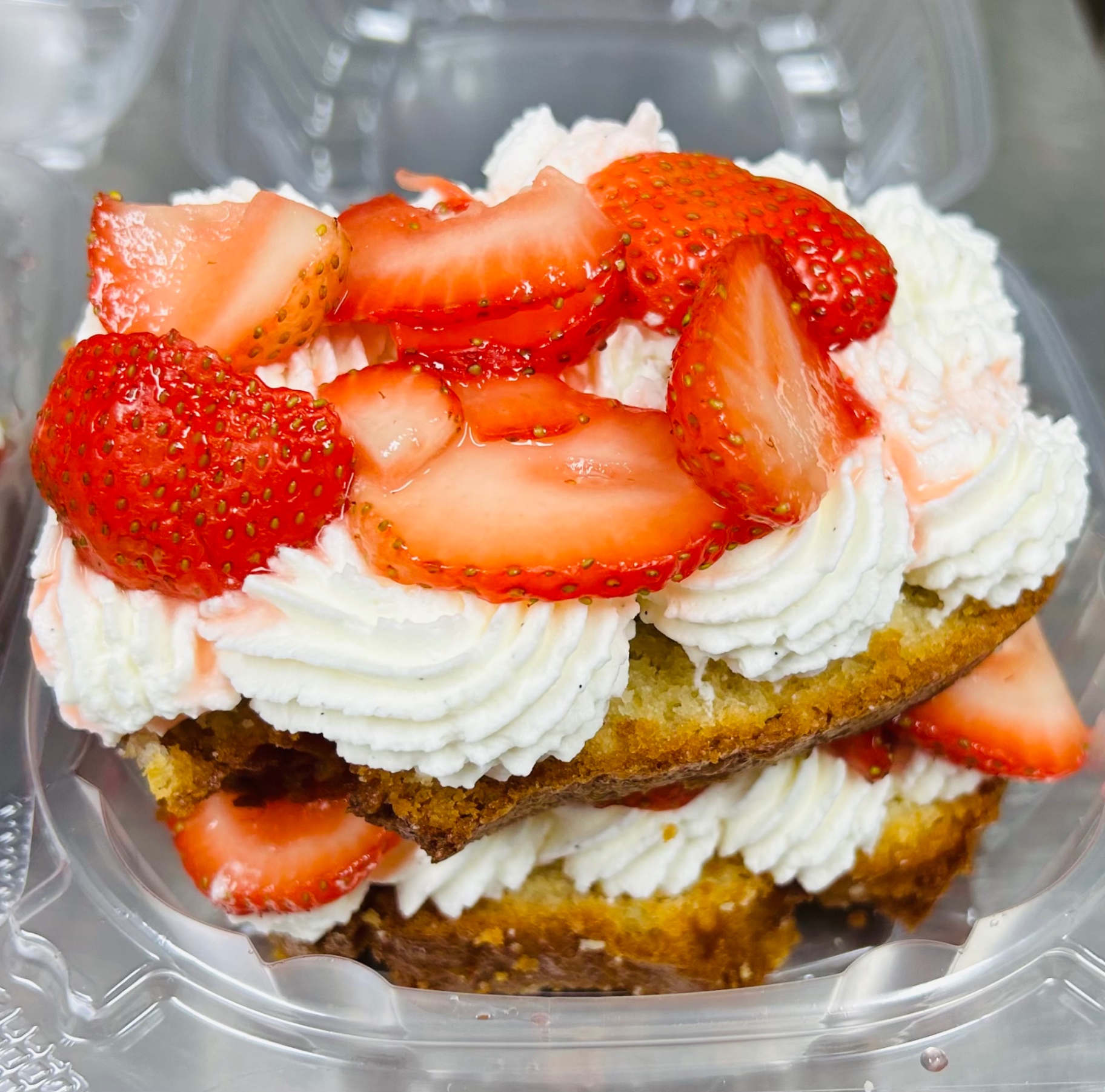 Fresh strawberry shortcake with whipped cream from Westside Shamrock